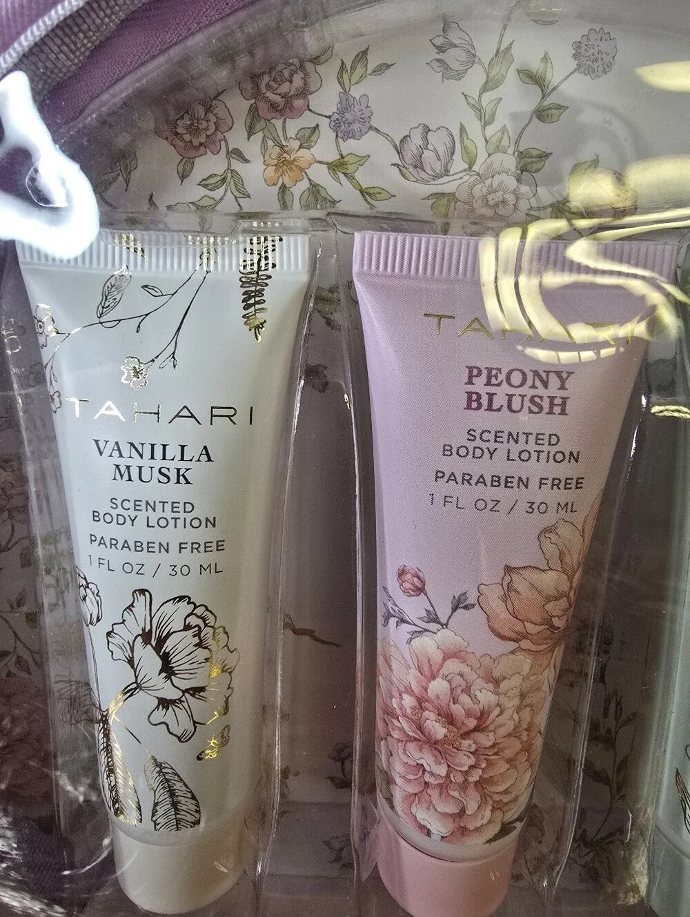Tahari Pastel Floral Set Of 4 Body Lotions, NWT
